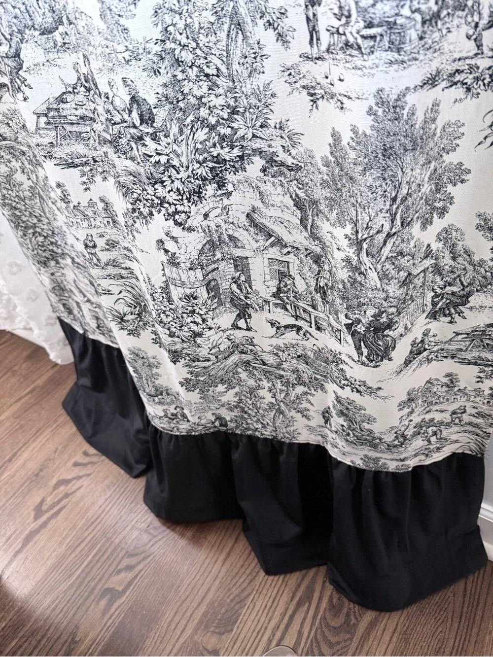 Essex Toile Rod Pocket Curtains® — Black Toile Pattern